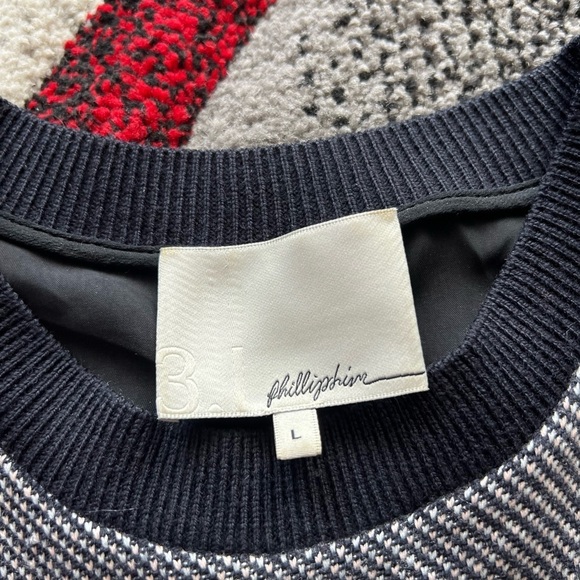 3.1 Phillip Lim Navy Wool Cinched Waist Sweater Mini Dress - Picture 2 of 6